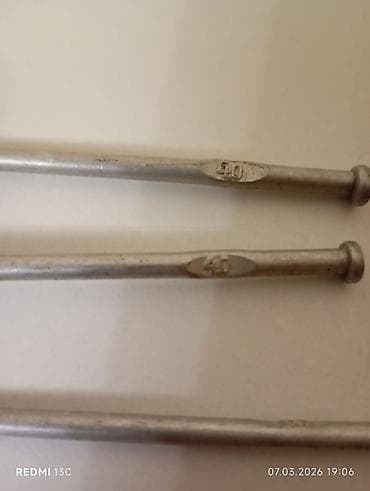 hamam tusu: Alüminium trikotaj sancaqları (toxuculuq iynələri) – 3 ədəd dəst - — 1