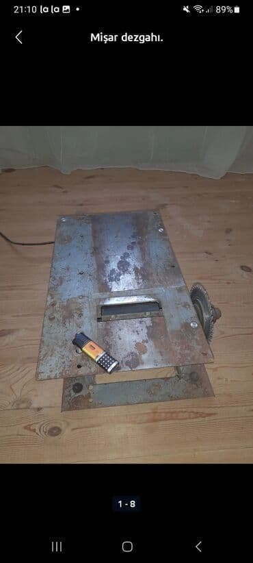 taxta dəzgahı: Mişar dəzgahı – stolüstü tip, metal korpuslu. Xüsusiyyətlər: - Üst — 3