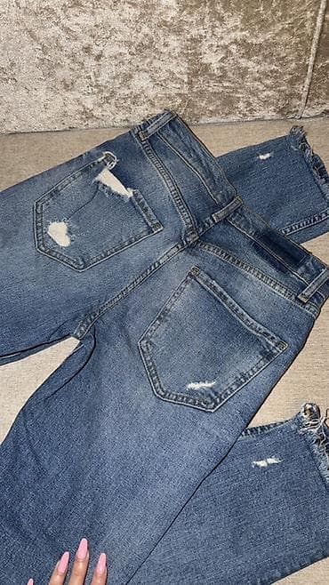 jeans: Cinslər, Zara, XS, rəng - Mavi — 3