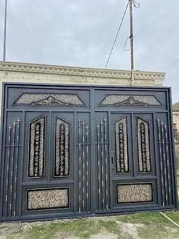 Dəmir Həyət darvazası, Siyirmə, Mexaniki, Qapı ilə, rəng - Qara, Kredit yoxdur lalafo.az -da Dəmir Həyət darvazası, Siyirmə, Mexaniki, Qapı ilə, rəng - Qara, Kredit yoxdur