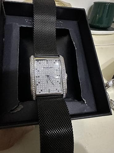 nigella mix nwork: - Gümüş saat Dördbucaq formalı korpusa malik, tam daşlarla (brilyant — 5