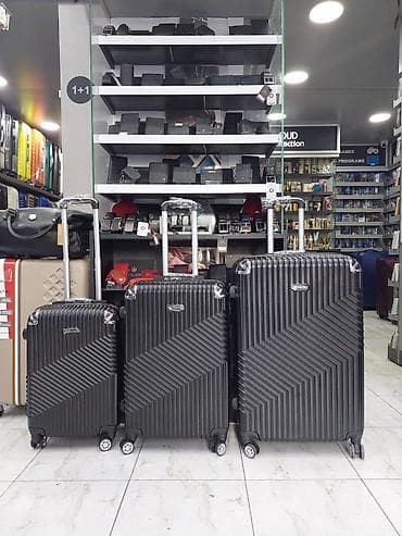 Səyahət çamadan dəsti – 3 ölçü - Material: sərt və yüngül ABS/plastik