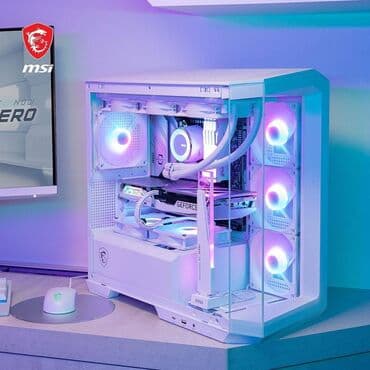 MAG PANO M100R PZ / WHITE case ARGB PC quruluşunu nümayiş etdirmək