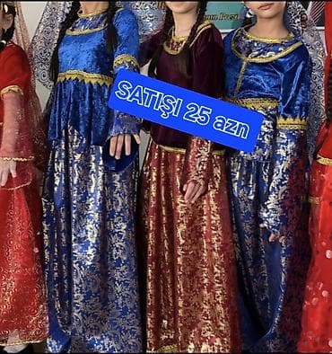 Milli kostyum, Qız üçün, 10 - 12 yaş, Yeni