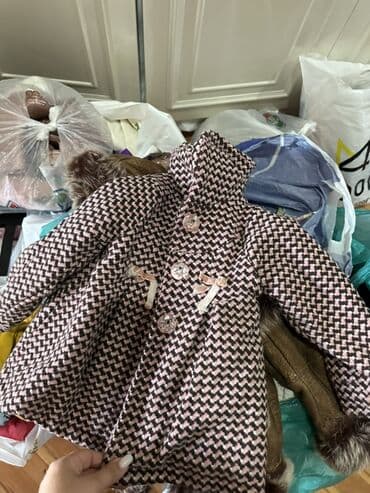 paltarı: Uşaq qış geyimləri dəsti - Qış kombinezonu: boz rəngdə, üzərində — 6