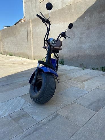 245 65 17: Elektrik skuter – citycoco tərzi, geniş təkərli - Rəng: mavi/qara — 1