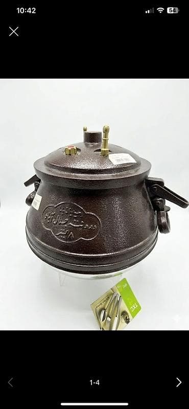 sobalar: Döküm təzyiq qazanı (mangal/kənd tipli) - Material: qalın divarlı — 1