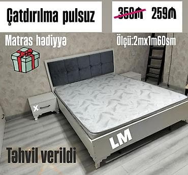 matraslar ve qiymetleri: Yeni, İkinəfərlik çarpayı, Matras ilə — 1