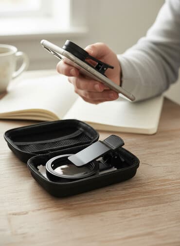 CPL 52mm klipsli polarizasiya filtri – smartfon və planşet kameraları