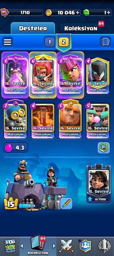 Clash Royale hesabı - Kral səviyyəsi: 15 - Kupa: 13 756+ - Pass — 2