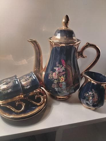 Süfrə qab-qacaqı: Çay dəsti, rəng - Göy, Farfor, 2 nəfərlik — 3