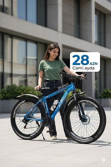 İdman və hobbi: Velosiped – 26 ölçü Kredit tək şəxsiyyət vəsiqəsi ilə - Rəng: mavi - — 1