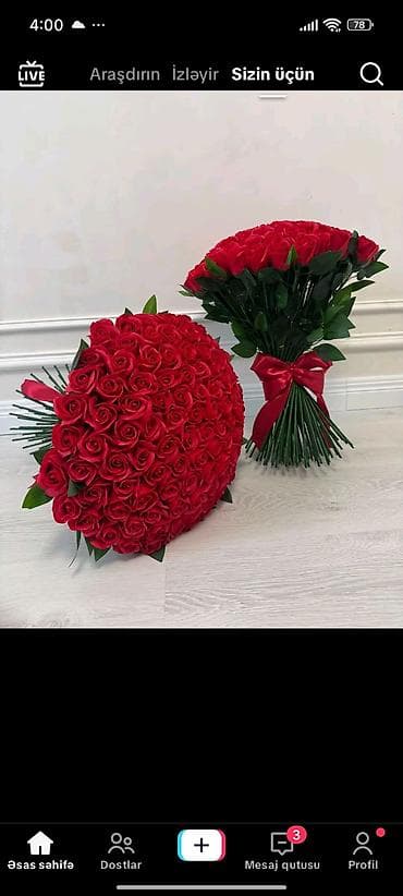 Qırmızı qızılgül buketi – klassik və zərif hədiyyə. - Tərkib