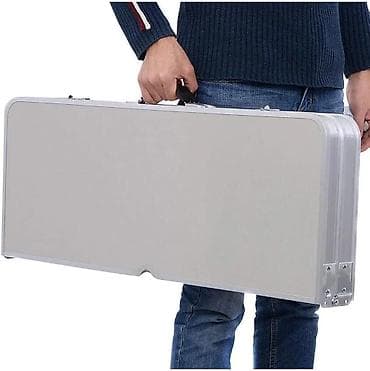 Kamping üçün özü yığılan açılan stol stul dəsti Metal versiya — 6