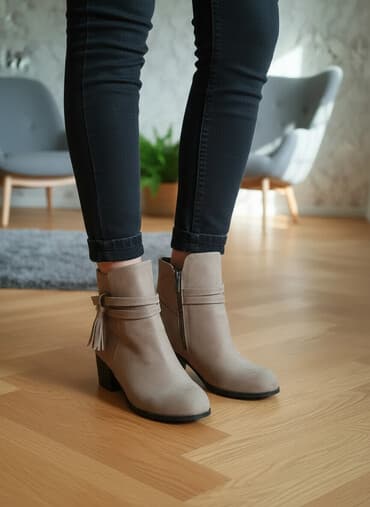 uşaq qış botinkaları: Ölçü: 38, rəng - Bej, Yeni — 2