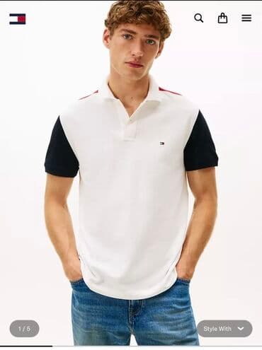 milli ordu forma: Polo köynək, Tommy Hilfiger, L, rəng - Ağ — 1