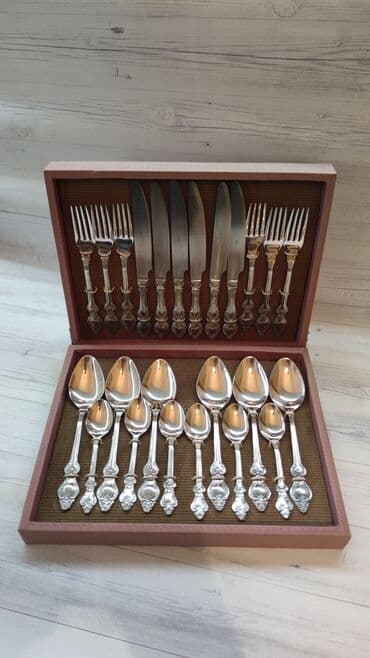 Melxior obed çəngəl bıçaq dəsti təzə öz qutusunda Troyanka modeli