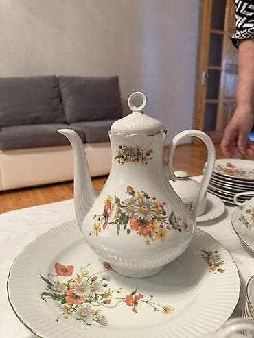 servis: Çay dəsti, rəng - Ağ, Farfor — 4