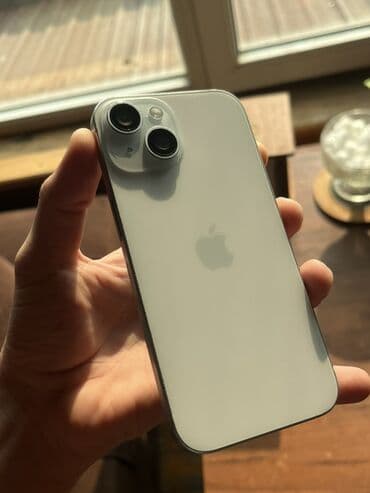 IPhone 15, 128 GB, Ağ, Simsiz şarj, Face ID