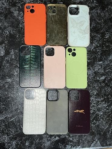 IPhone 13 üçün müxtəlif dizaynlı telefon örtükləri dəsti Hamisi