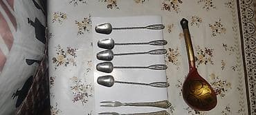 idmana aid resmler: Kolleksiya üçün dekorativ qaşıq və çəngəl dəsti - 6 ədəd suvenir — 4