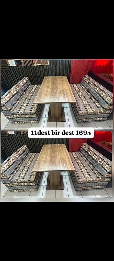 Ev və bağ: Kafe restoran uçun 11dest divan masa desti *bir dest 169₼* deste — 1