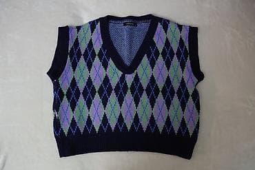 Svitşotlar: Argentinalı naxışlı trikotaj jilet - Model: qolsuz, V-yaxalı jilet - — 1