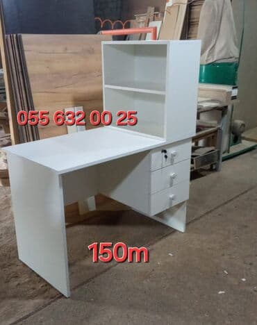 ofis əşyaları: Oğlan və qız üçün, Yeni, Siyirməli, Yazı masası, Stulsuz — 5