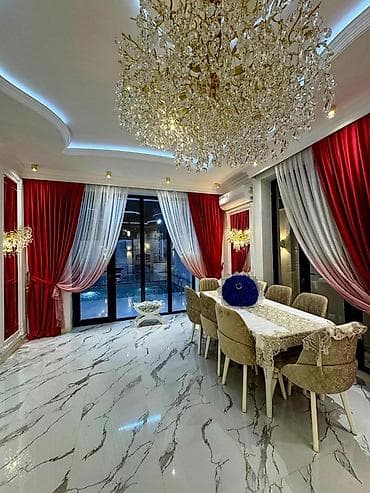 2 merteblei villa 4 spalnisi ayrı zallar ayrı kuxnası İsdi hovuz