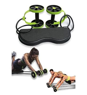 İdman və istirahət: AB Roller Resistance Bandli Fitness Seti Məhsul təsviri: - Evdə və — 2