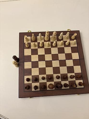 Самокаты: Taxta şahmat dəsti – qutu tipli, qatlanan model - Material: lövhə və — 4