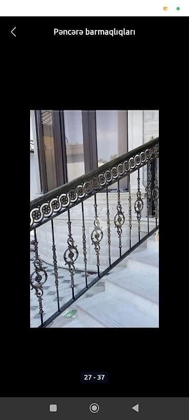 dəmir barmaqliq: Məhsul: Pəncərə barmaqlıqları və dəmir məhəccərlər Təsvir: - Müxtəlif — 4