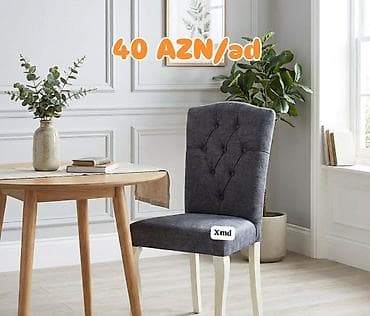 nej masa: Qonaq otağı üçün, Qatlanmayan, rəng - Boz Stul — 1