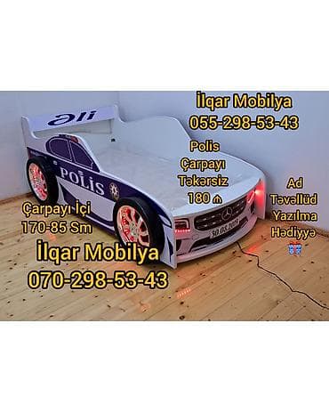 Yeni, Sifariş ilə, Maşın-çarpayı, Matrassız, Siyirməsiz