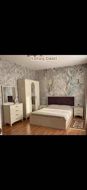 Yataq Dəsti • Komplekt: iki nəfərlik çarpayı (yumşaq, tünd bənövşəyi
