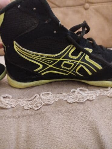 asic: Məhsul: Asics Gladiator güləş ayaqqabıları - Rəng: qara/neon-sarı — 4