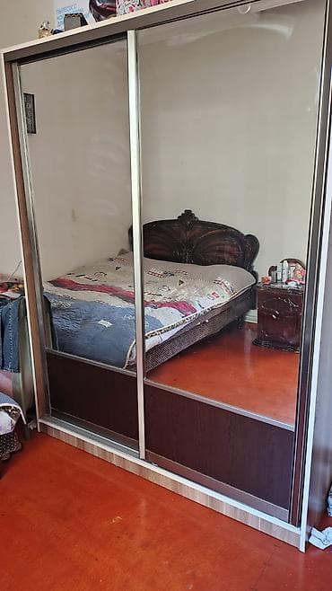 dekor xina: 2 qapılı, Güzgülü, Qəhvəyi, Kupe, Düz dolab — 1