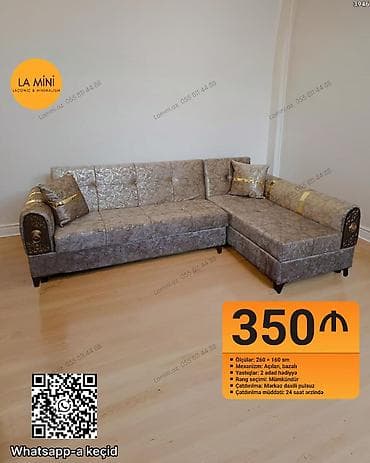 Künc divan, Açılan, Bazalı, Parça, Şəhərdaxili pulsuz çatdırılma — 1