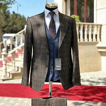 şalvar modelleri 2021: Klassik üslubda 3 parça kişi kostyum dəsti - Komplekt: pencək — 2