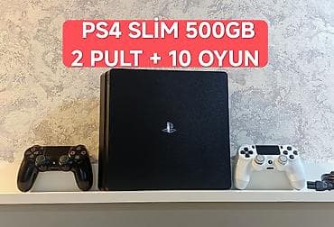 air pod: Az işlənmiş CUH-2216A PS4 slim 500gb +2 pult +20 oyun. Sistem-13.50 — 1