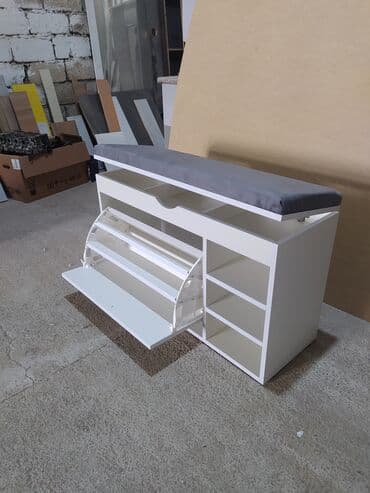 светлого голубой пуфик: Новый, Пуфик-стул, Ткань, цвет - Белый, Нет кредита, Бесплатная доставка в черте города — 2