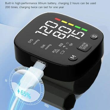 elektron təzyiq olcən qiyməti: Yeni Təzyiqölçən, Tonometr USB ilə şarj (zaryatka), bilək üsulu — 1