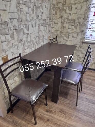 metbex mebileri: Mətbəx üçün, Yeni, Açılmayan, Dördbucaq masa, 2 stul — 4