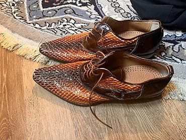 ayaqqabı: Məhsul: Kişi dəri klassik ayaqqabısı - Dizayn: İti burunlu, bağlamalı — 1