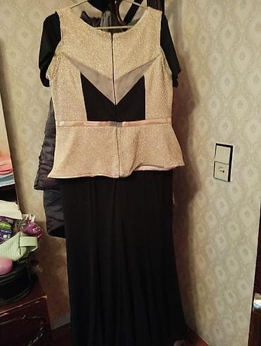 Donlar: Zərif axşam/gecə libası - Rəng: qara ətək hissəsi, şampan-qızılı — 3