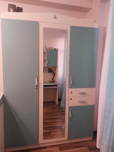 quba mas: Oğlan və qız üçün, İşlənmiş, 2 təknəfərlik çarpayı, Yazı masası — 5
