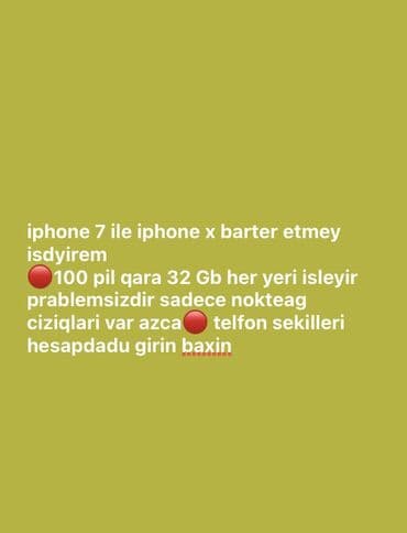IPhone 7, 32 GB, Qara