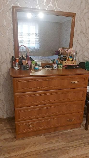 dösek: Yataq otağı mebel dəsti - Material: taxta teksturalı MDF/laminat — 2