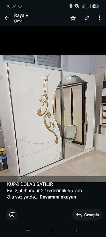 raya: KÜPƏ DOLAB SATILIR Eni 2,50-hündür 2,16-derinlik 55 sm Əla — 1
