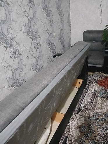 divan kreditle: Qonaq otağı üçün mebel dəsti – divan və iki kreslo - Rəng: tünd boz — 6